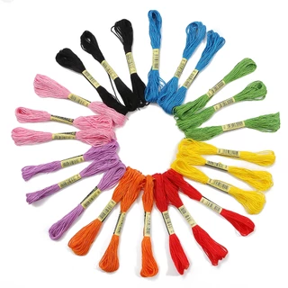 5ชิ้น/ถุงmulticolor Cross Stitchด้ายไหมขัดฟันCross Stitchผ้าฝ้ายเย็บSkeinsเย็บปักถักร้อยด้ายไหมขัดฟันชุดDIYผ้าฝ้ายเย็บอุปกรณ์เสริม