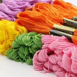 5ชิ้น/ถุงmulticolor Cross Stitchด้ายไหมขัดฟันCross Stitchผ้าฝ้ายเย็บSkeinsเย็บปักถักร้อยด้ายไหมขัดฟันชุดDIYผ้าฝ้ายเย็บอุปกรณ์เสริม