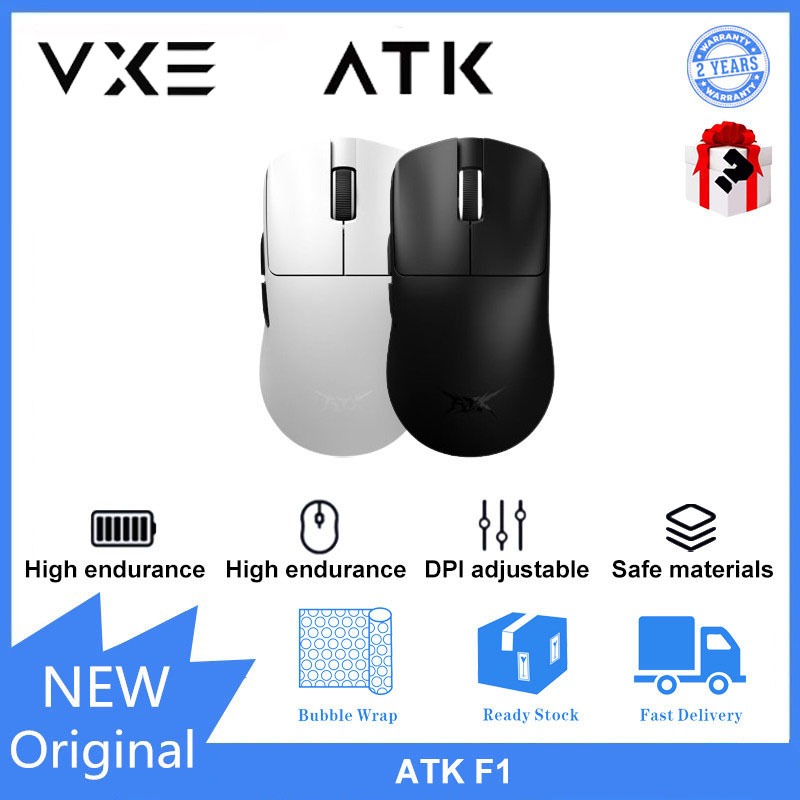 ATK GEAR F1 เมาส ์ สําหรับเล ่ นเกมไร ้ สาย Dual Mode