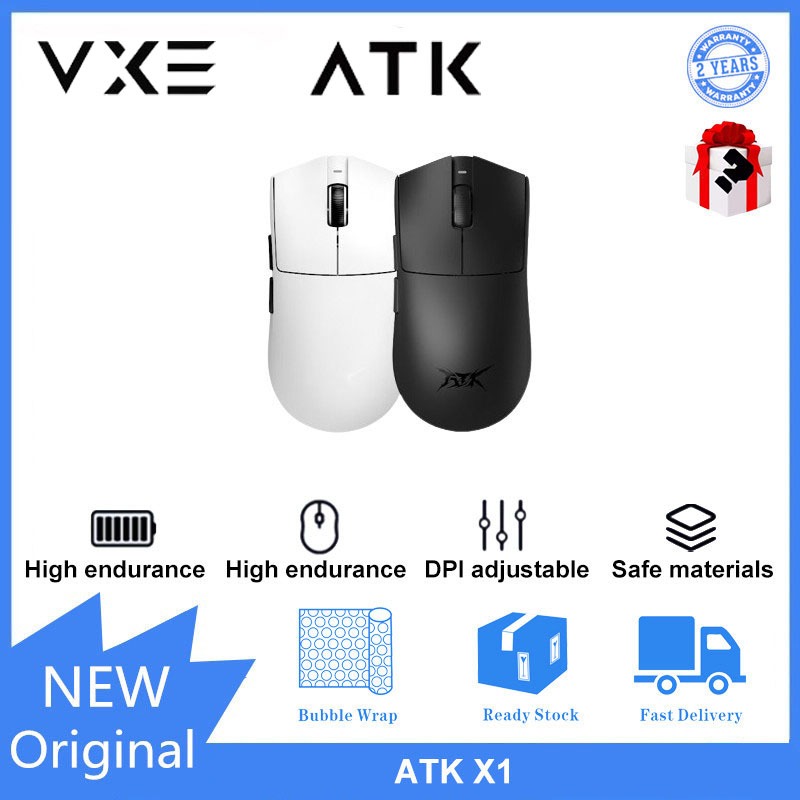 เมาส ์ สําหรับเล ่ นเกม Dual Mode ไร ้ สาย ATK X1 รองรับ 8k