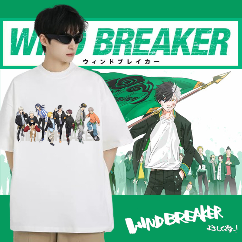HIGHTRAIN Wind Breaker เสื้อยืด Y2K ผ้าCotton 100%--Unisex Wide form[06]
