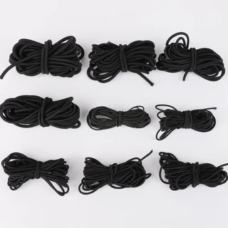 เชือกยืดยางดำคุณภาพสูง 1-5mm (ยาว 2 เมตร) สำหรับร้อยสร้อยข้อมือ สร้อยคอ DIY และทำยางรัดผม