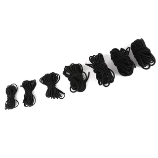 เชือกยืดยางดำคุณภาพสูง 1-5mm (ยาว 2 เมตร) สำหรับร้อยสร้อยข้อมือ สร้อยคอ DIY และทำยางรัดผม