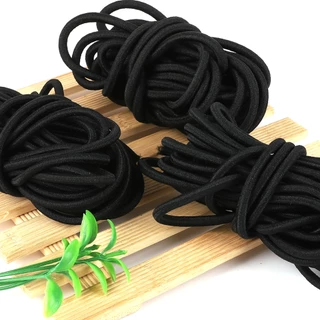 เชือกยืดยางดำคุณภาพสูง 1-5mm (ยาว 2 เมตร) สำหรับร้อยสร้อยข้อมือ สร้อยคอ DIY และทำยางรัดผม