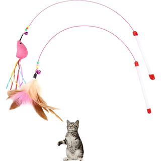 16สไตล์ลวดขนนกแมวtickling Stickผลิตภัณฑ์สําหรับสัตว์เลี้ยงแม…
