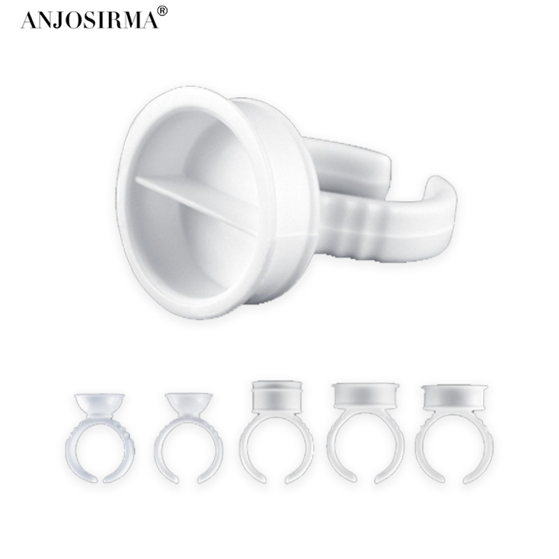 ANJOSIRMA ถาดกาวติดขนตา 100 ชิ้น คุณภาพสูง แบบใช้แล้วทิ้ง