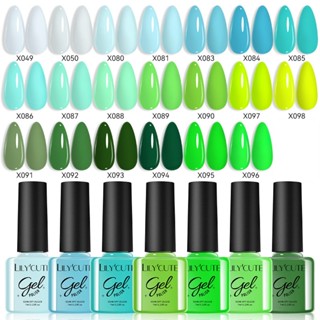 Lilycute 7ML เล็บเจลโปแลนด์สีเขียวกึ่งถาวรเล็บแต่งเล็บ Soak …