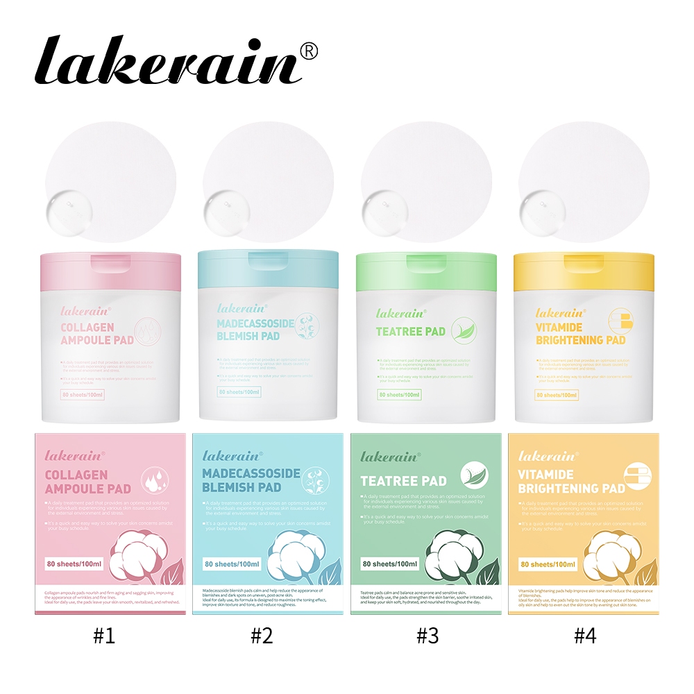 แผ่นโทนเนอร์ Lakerain สําหรับใบหน้า, Teatree Trouble Toner Pad,Madecassoside Blemish ,Vitamide Brightening Pad,Soothing Cotton Pads สําหรับ Sensitive & Acne Prone Skin ราคา ถูกที่สุด ดีลบีเคเค แกลเลอรีภาพที่ 3