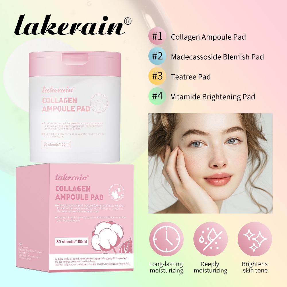 แผ่นโทนเนอร์ Lakerain สําหรับใบหน้า, Teatree Trouble Toner Pad,Madecassoside Blemish ,Vitamide Brightening Pad,Soothing Cotton Pads สําหรับ Sensitive & Acne Prone Skin ราคา ถูกที่สุด ดีลบีเคเค แกลเลอรีภาพที่ 2