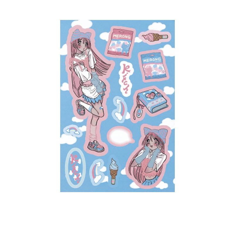 สติ๊กเกอร์ Domi สติ๊กเกอร์ตัวละครสาว Sweet Yagu Card Handbook ins สไตล์วัสดุสติ๊กเกอร์ - รูปที่ 7