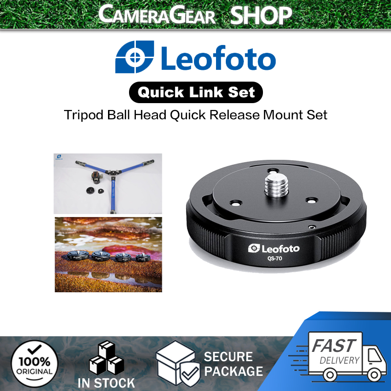 Leofoto QS-70/QS-60/QS-50/QS-45 Quick Link System Set, Tripod Ball Head Quick Release Mount Set