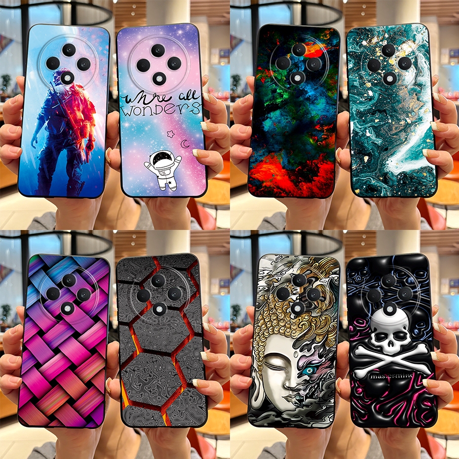 สําหรับ OPPO Reno 12F 5G 2024 กรณีสีดําแฟชั่น Marble พิมพ์เปลือกสําหรับ OPPO Reno12 F CPH2637 ซิลิโคนนุ่มปลอก