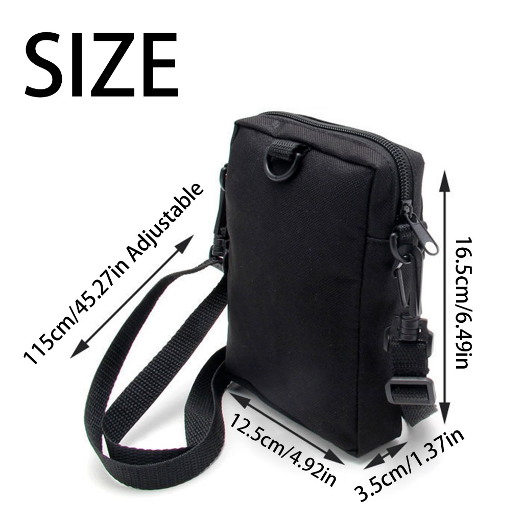 Appendix Package Ins Hip Hop Crossbody Bag กระเป๋าสะพายไหล่ผู้ชายและผู้หญิงกระเป๋าผ้าใบ