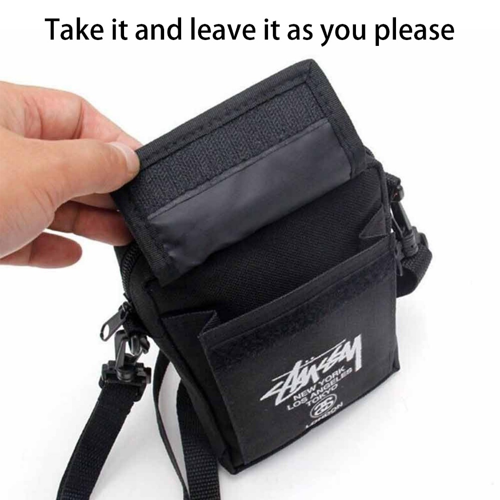 Appendix Package Ins Hip Hop Crossbody Bag กระเป๋าสะพายไหล่ผู้ชายและผู้หญิงกระเป๋าผ้าใบ