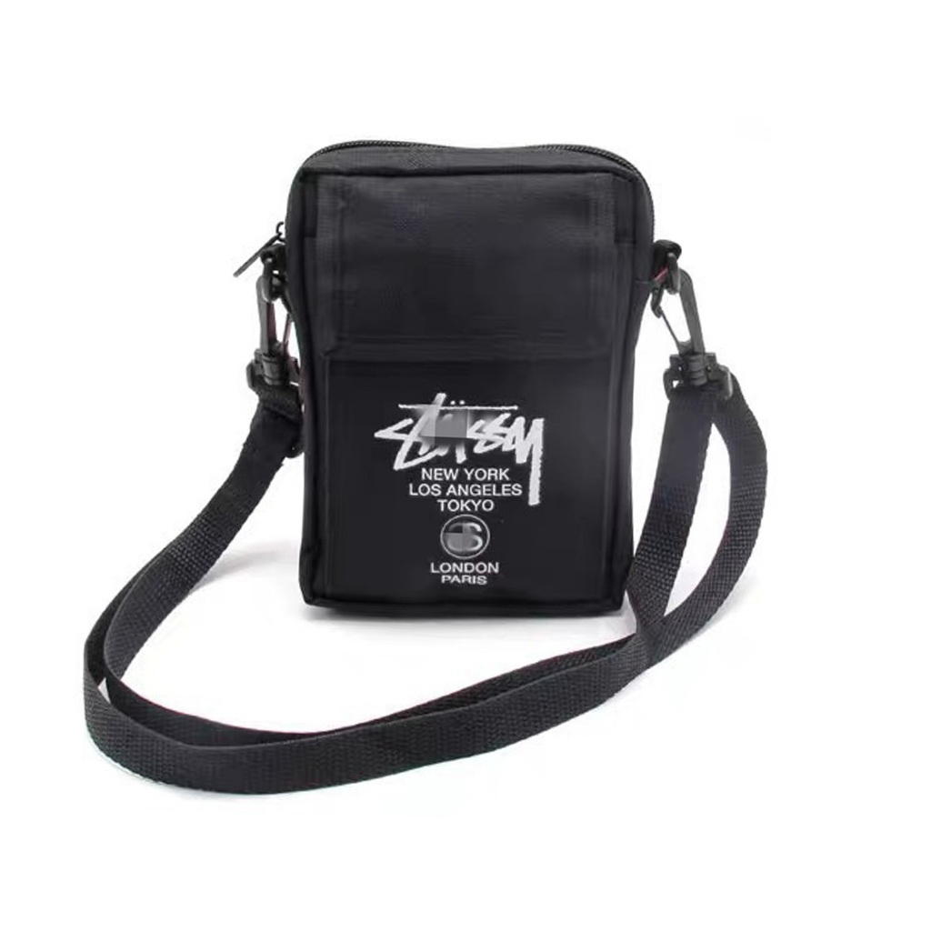 Appendix Package Ins Hip Hop Crossbody Bag กระเป๋าสะพายไหล่ผู้ชายและผู้หญิงกระเป๋าผ้าใบ