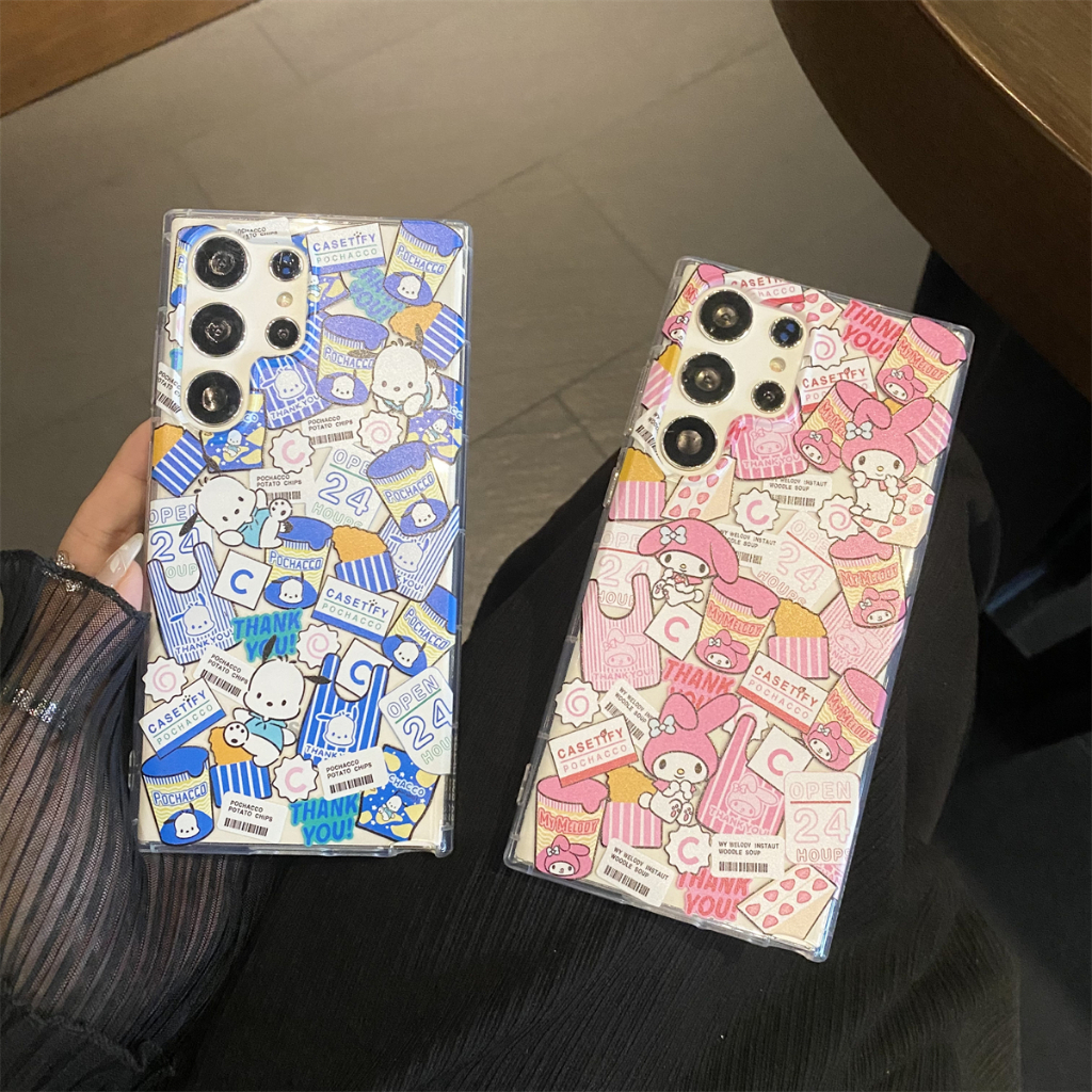 การ์ตูน น่ารัก Pochacco เมโลดี้ เคส Samsung Galaxy S25 S23 S24 Ultra Plus + S22 S21 S20 Ultra S10Lite S20 S21 S23 S24FE Note 20 10 Plus Lite A16 A06A55 A54 A53 A52 A34 A33 A35 Case โปร่งใส ป้องกันการตก นุ่นุ่ม เคสมือถือซัมซุง
