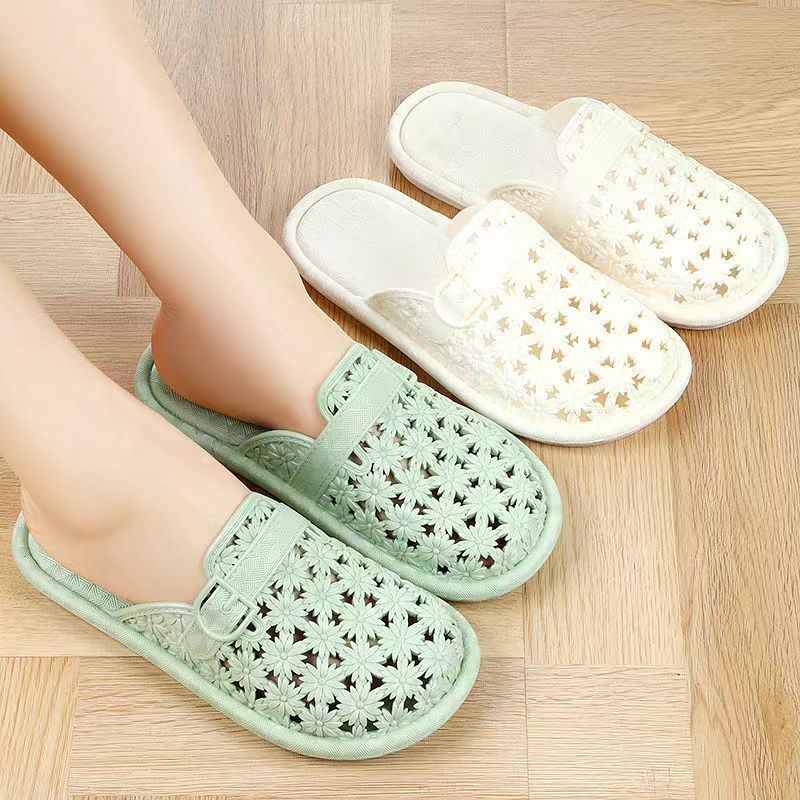 [KAN] รองเท้าสาน เปิดส้น รองเท้าแตะผู้หญิง ส้นแบน slipper แฟชั่น นุ่ม หัวหมวก เย็นสบาย
