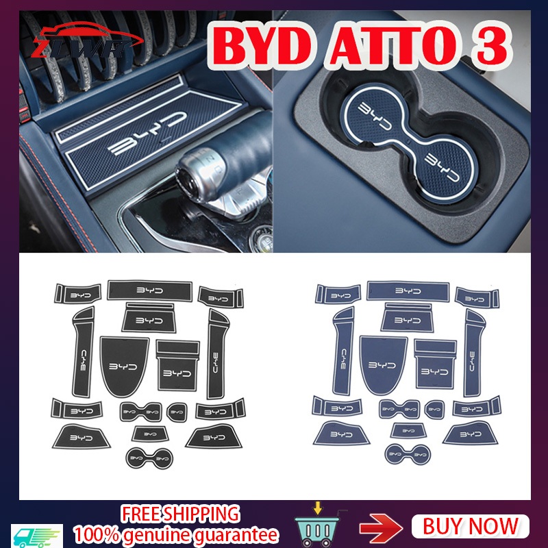 ZLWR BYD Atto 3 แผ่นซิลิกาเจลกันลื่น รถยนต์ วัสดุซิลิโคนเรืองแสง ฉนวนกันเสียง/ลดเสียงรบกวน กันน้ํา/กันฝุ่น อุปกรณ์รถ byd atto 3
