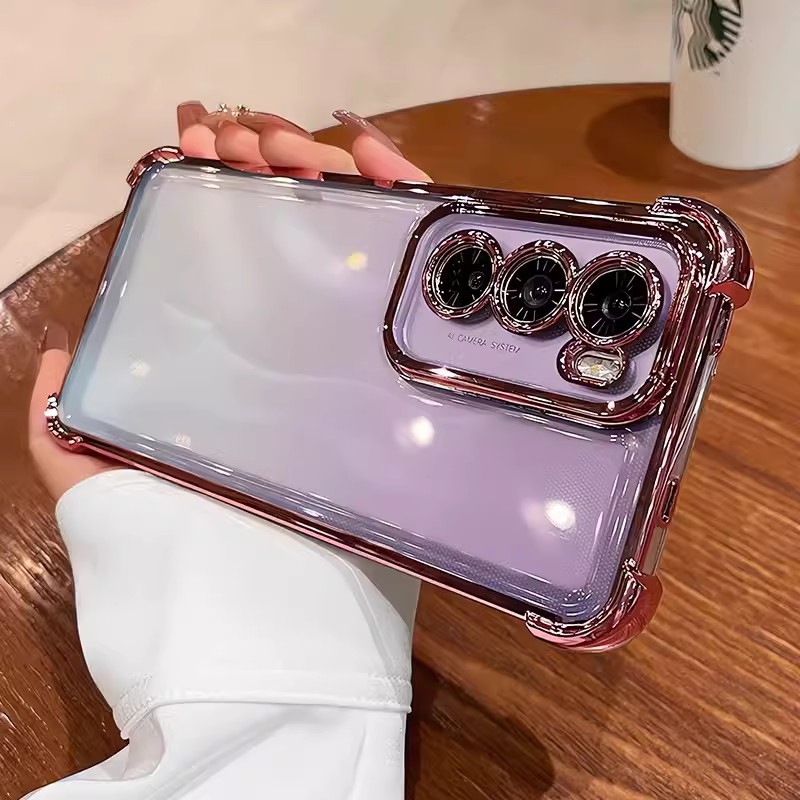 เคสใสสําหรับ Samsung Galaxy A13 A23 A33 A53 A73 A03 Air-Bag Anti-fall โปร่งใสนุ่มโทรศัพท์ปลอกเลนส์ฟิล์มฝาครอบป้องกัน