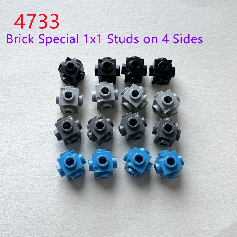 10ชิ้นอิฐพิเศษ1x1กระดุมบน4ด้านเข้ากันได้4733 มอค อาคารบล็อกอุปกรณ์เสริมเด็กประกอบของเล่น