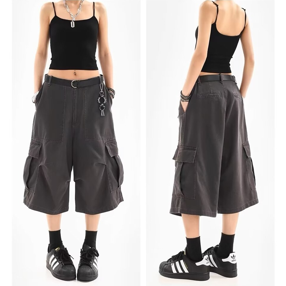 ภาพเน็ต 6#Q121 Edge Wrapping Original Process P32 M-3xl Light Khaki สีดําและสีเทา