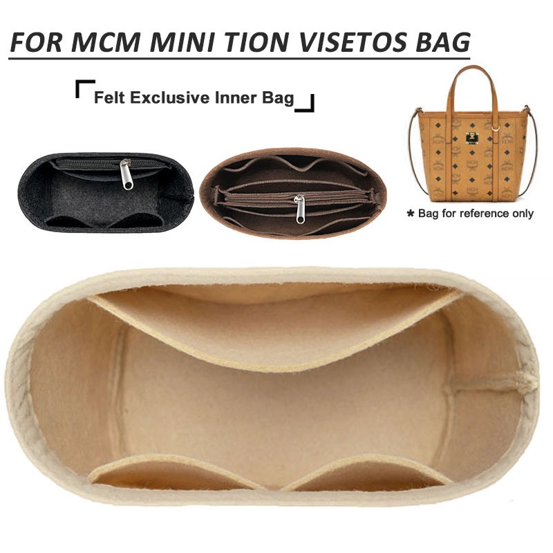 Felt ใส่ Organizer กระเป๋าสําหรับ MCM Mini Toni Visetos Liner กระเป๋าซับมินิตะกร้ากระเป๋าเก็บกระเป๋าด้านในกระเป๋าเครื่องสําอาง