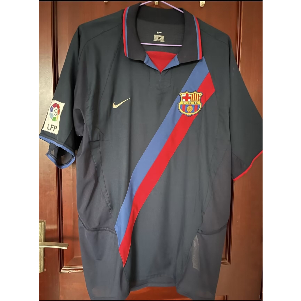 Retro 2002/2003 Game Season Barcelona Second Away Football Jersey เสื้อยืด AAA