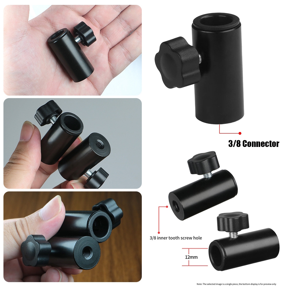ไมโครโฟน เท้าแขน ยืนอะแดปเตอร์ข้อต่อ 3/8 ตรงหลุมอะแดปเตอร์โลหะส่วนการเชื่อมต่อไมโครโฟนเมา 3/8 ขั้วต่อ