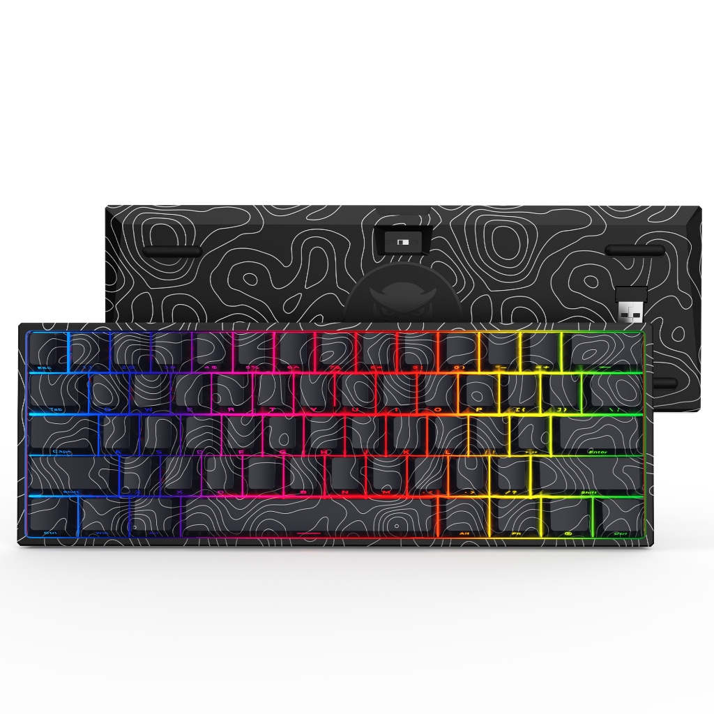 Xvx M61 Pro Topographic 61 Keys Tri-Mode Mechanical keyboard - xvxchannel XVX M61 Pro Topog