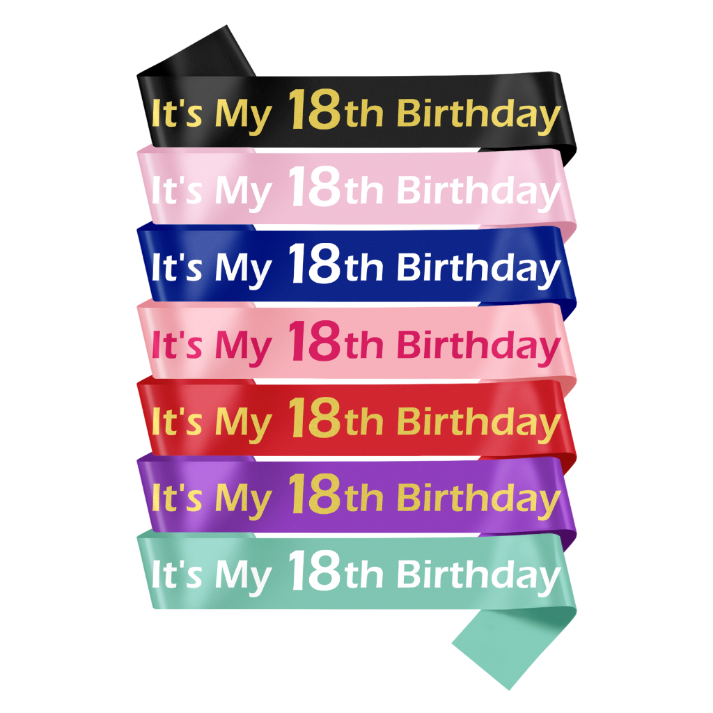 ออกแบบใหม่Its My 18th Birthday Sash Happy 18th Birthday Party ตกแต่ง Party Favors สําหรับวันเกิดสาวว