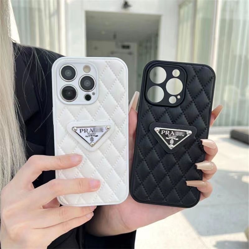 สีดําสีขาวเพชรสามเหลี่ยมเคสโทรศัพท์สําหรับ ไอโฟน 16โปรแม็กซ์ 15 12 12โปรแม็กซ์ 11 13 13โปรแม็กซ์ 14โ
