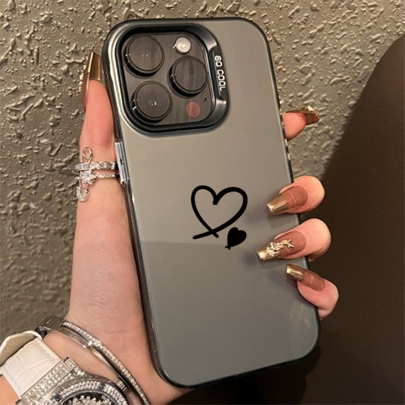 ปลอกสําหรับ Xiaomi Poco F6 F5 X5 X6 M6 Pro 4G Mi 11 Lite 5G NE Mi 14 13 12T 13T Pro สายไฟและรูปหัวใจ IMD Luxury Matte Hard กันกระแทก