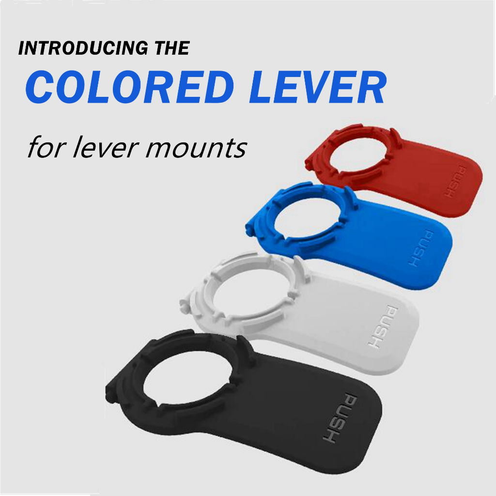 Quad LOCK Mount Lever Mounts ที่แตกต่างกันสี Levers สําหรับจักรยาน Motocycle Handlebar Stem ที่วางโทรศัพท์