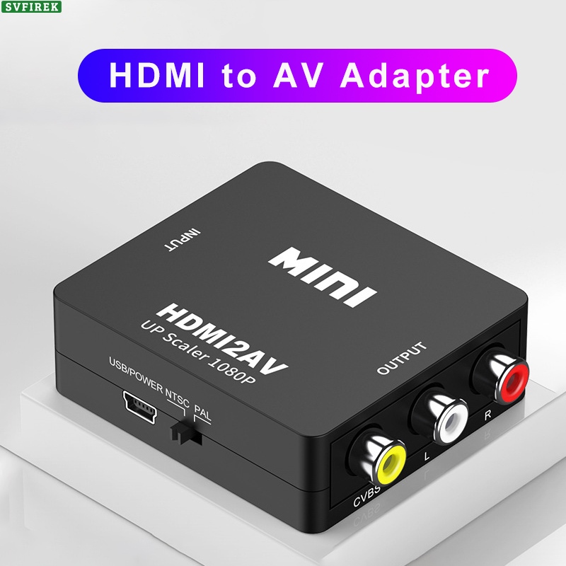 1080p อะแดปเตอร์ HDMI เป็น AV HDMI2AV Mini HD Video Converter HDMI เป็น RCA AV/CVSB L/R Adaptor รองรับ NTSC PAL