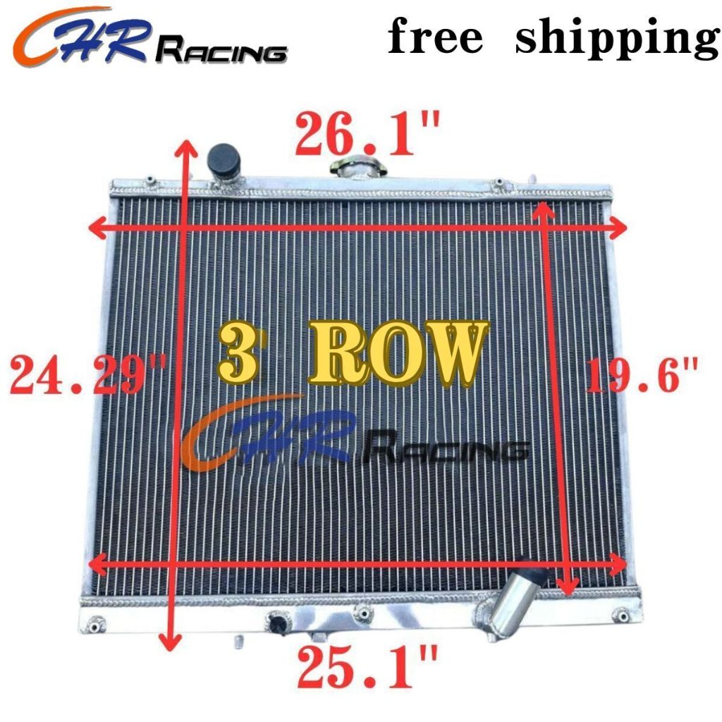 3 ROW หม้อน้ําอลูมิเนียมสําหรับ 1996-2007 Mitsubishi L200 K60/K70 2.5TD 4D56 T/TD K74T K94W