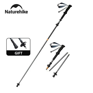 Naturehike ChangFeng 3 ส่วนคาร์บอนไฟเบอร์อลูมิเนียม Trekking Poles พับ 35 ซม.น้ําหนักเบาเสาเดินป่า