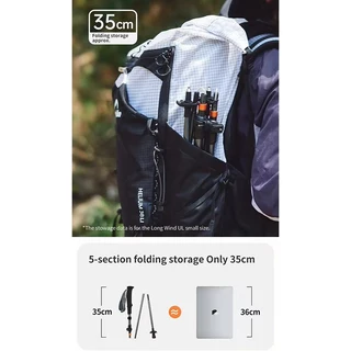 Naturehike ChangFeng 3 ส่วนคาร์บอนไฟเบอร์อลูมิเนียม Trekking Poles พับ 35 ซม.น้ําหนักเบาเสาเดินป่า