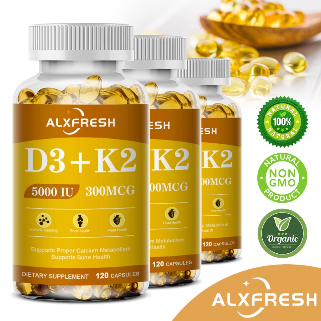 Vitamin D3 + K2 Fast Bone & Heart Health Formula ช่วยการดูดซึมและการใช้แคลเซียม เสริมภูมิคุ้มกัน เพิ่มอารมณ์