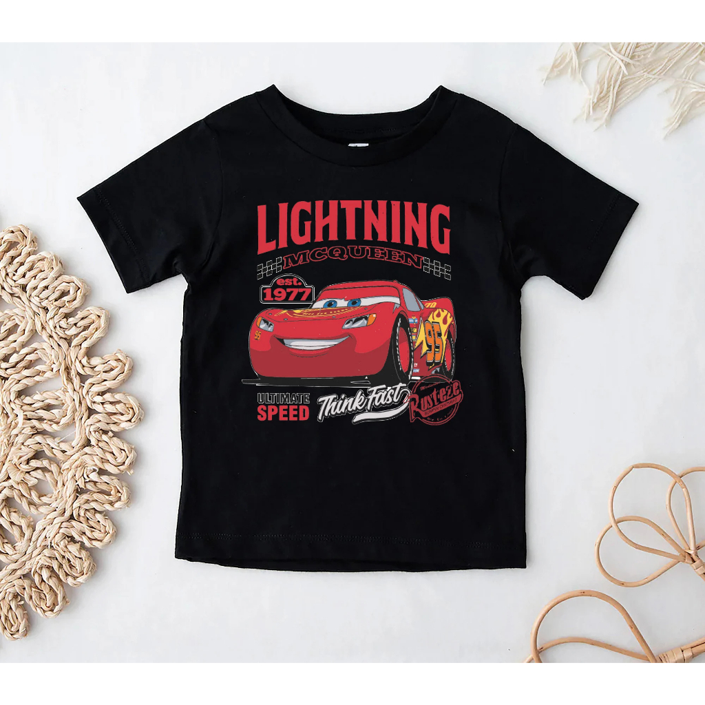 เสื้อ Retro Mcqueen Cars, เสื้อยืดหนังรถยนต์, เสื้อวันเกิดเด็กวัยหัดเดิน, Cars Kids Tee