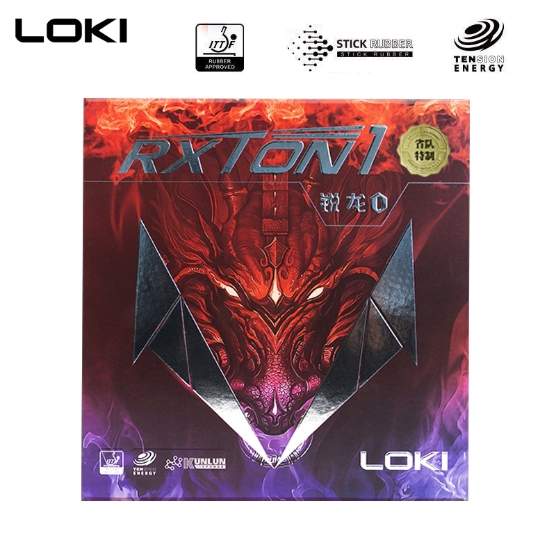 Loki RXTON1 ITTF ยางปิงปอง กึ่งเหนียว ฟองน้ําแข็ง สีแดง สําหรับปิงปอง