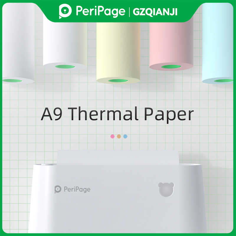 Peripage A9/A9S/A9Pro/A3X/A9 MAX/A9S MAX กระดาษความร้อนอย่างเป็นทางการ 77 มม./107 มม.
