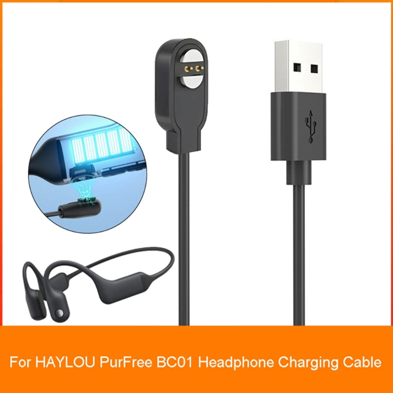 สําหรับ HAYLOU PurFree BC01 หูฟัง Magnetic Charger สายไฟอะแดปเตอร์ USB Fast สายชาร์จ Bracket Station