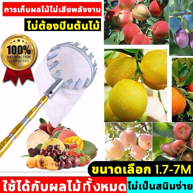 ตะกร้อ 5m/7m/10m ที่สอยมะม่วง อุปกรณ์สอยผลไม้ ยืดหดได้ ไม้ อุปกรณ์สอยมะม่วง ทีเก็บผลไม