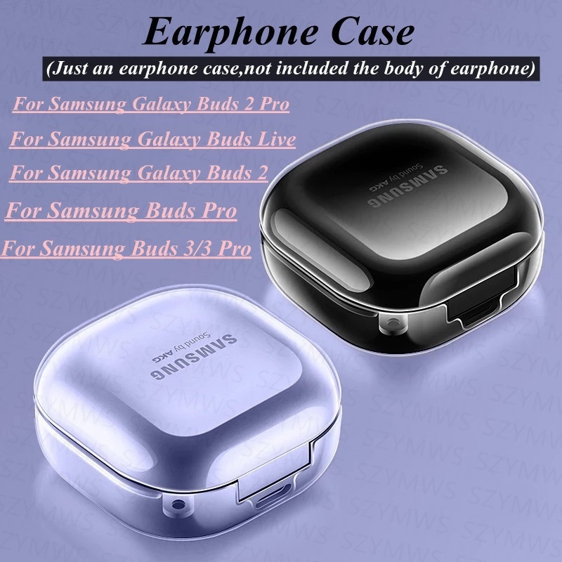 SAMSUNG สําหรับSamsung Galaxy Buds 4/4 Pro/3/3 Pro/Core/FE/2/2 Pro/Liveกรณีโปร่งใสTPU ClearสําหรับSamsung Galaxy Buds Pro/2 Pro/3/3 Pro/FEกรณี