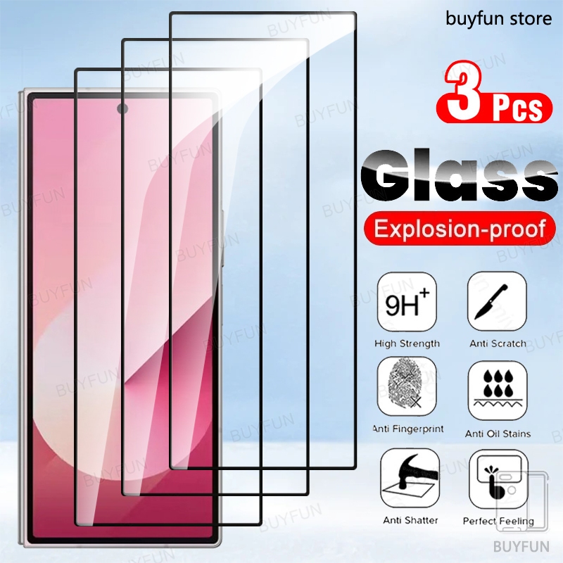 SAMSUNG 3pcsโค้งกระจกนิรภัยสําหรับsamsung Galaxy Z Fold6 Fold5 fold4 fold3 พับ 6 zfold6 5Gป้องกันหน้าจอฟิล์ม