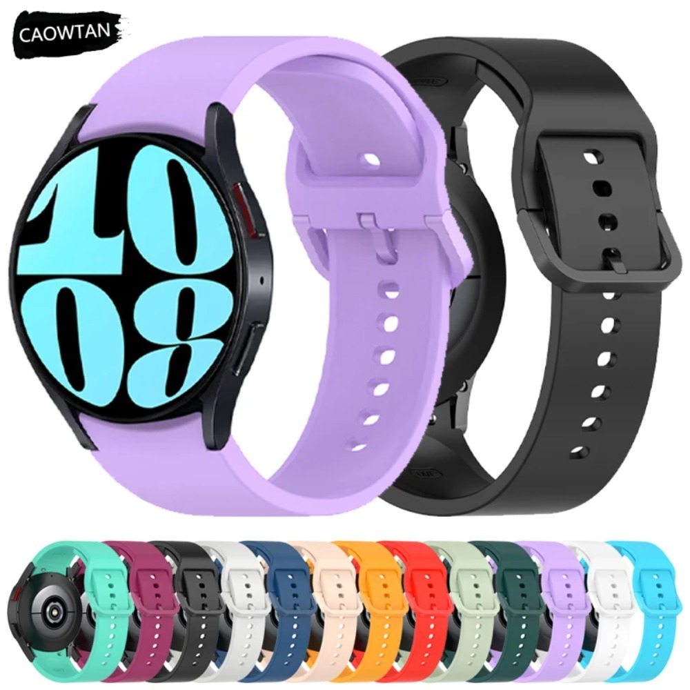 No Gap สายซิลิโคนสําหรับ Samsung Galaxy Watch 7/6/5/4 44 มม.40 มม.สร้อยข้อมือสําหรับนาฬิกา Galaxy 6 4 คลาสสิก 47 มม.43 มม.46 มม.