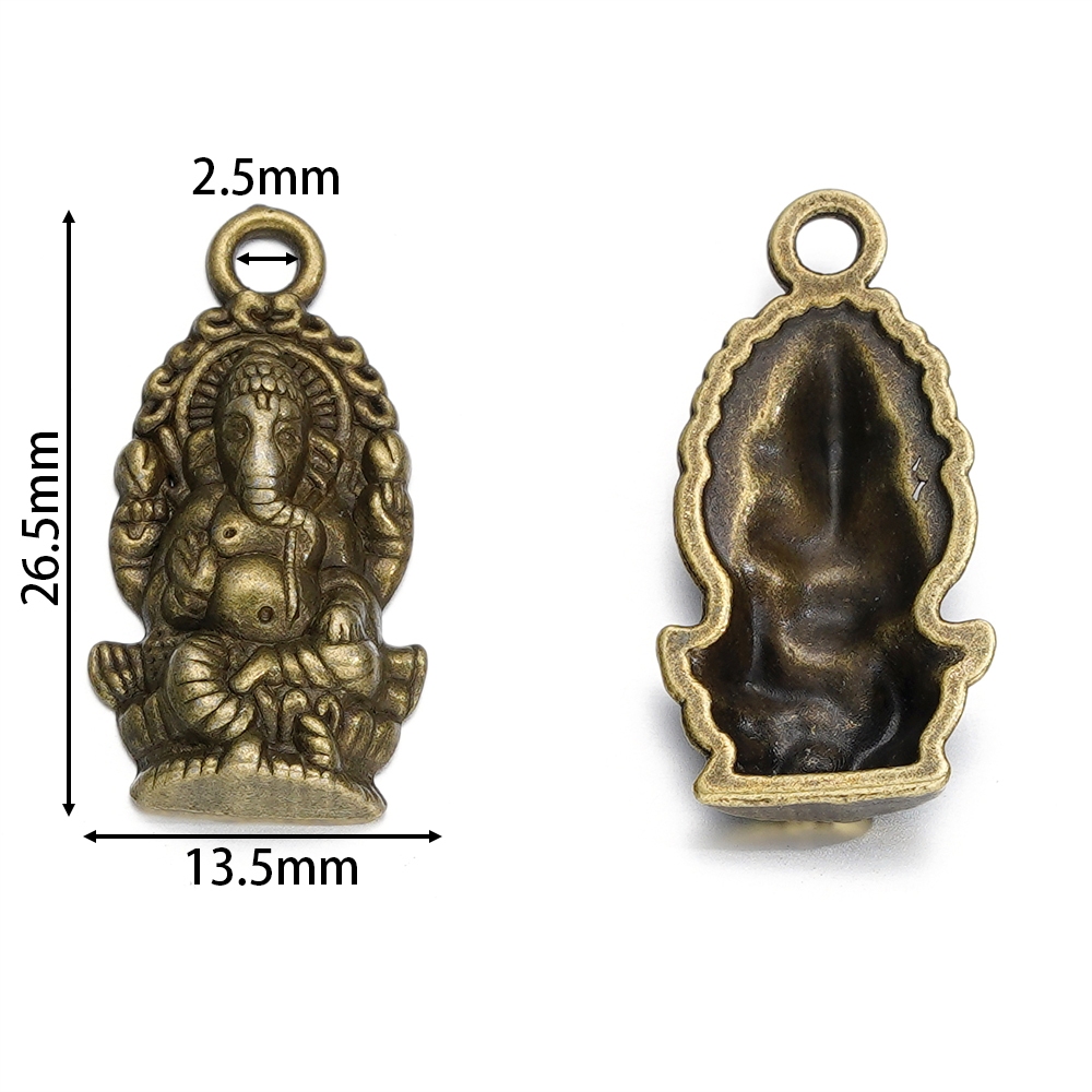 St. kunkka 4 ชิ้นโ จี้พระพิฆเนศเงินธิเบต ลหะผสมประเทศไทยพระพุทธรูปจี้เทพเจ้าแห่งความมั่งคั่งจี้สามารถใช้สําหรับเครื่องประดับ DIY ทําสร้อยคอสร้อยข้อมือและงานฝีมือ — صورة 4