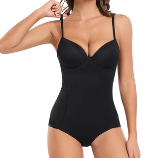 Wechery ชุดบอดี้สูทผู้หญิงพร้อมเสื้อชั้นใน Shapewear Tummy Control Jumpsuit ชุดชั้นในชิ้นเดียวด้านบน