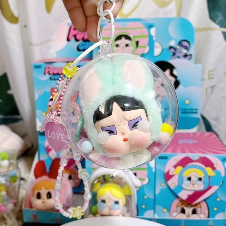 พร้อมส่ง เคสใสบอล crybaby ปรับปรุงแล้วบอลล๊อคแน่น พวงกุญแจ ฟรีปอมปอม กันน้ำกันฝุ่น น่ารักมาก