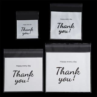 ถุงแก้ว OPP 20-100ชิ้น ถุงกาวในตัว มีอักษรThankyou สำหรับจัดเก็บ บรรจุภัณฑ์ ของขวัญ
